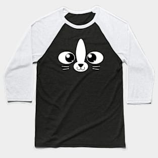 Cute Cat Face Baseball T-Shirt